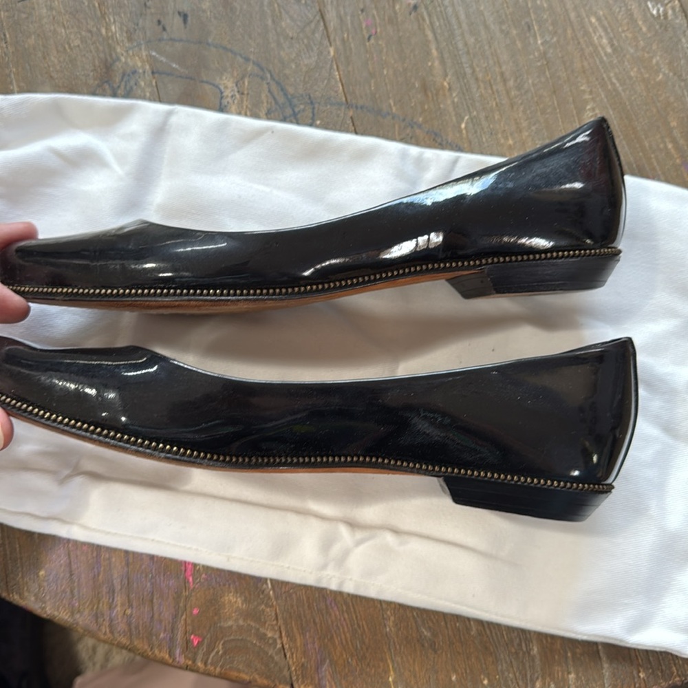 Givenchy Black Flats with Zipper Detail Size 7/7.5 - Picture 11 of 11
